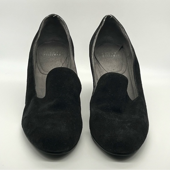 Stuart Weitzman Black Loafer Wedges - Picture 2 of 9